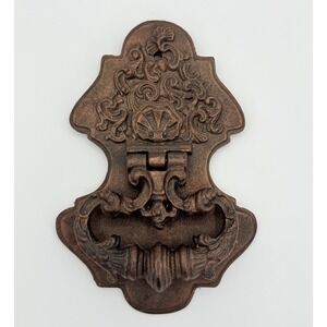 Vintage Heavy Gothic Metal Cast Iron Old World Door Knocker